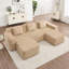 Canapé modulaire modulaire à 3 places en forme de U sans os, confort semblable à un nuage avec assise profonde et repose-pieds mobile, tissu en velours côtelé-1936488577-1936488590-1936488587