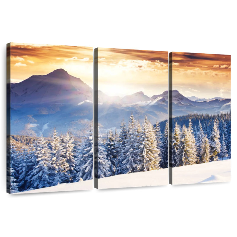 Alvord Austrian Winter Landscape At Sunset, 48" H x 74" W