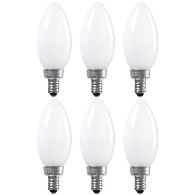 Ampoule DEL C11 de 5,5 W (équivalent 60 W), à filament variable, 550 lm, blanc laiteux 4000 K, culot E12.