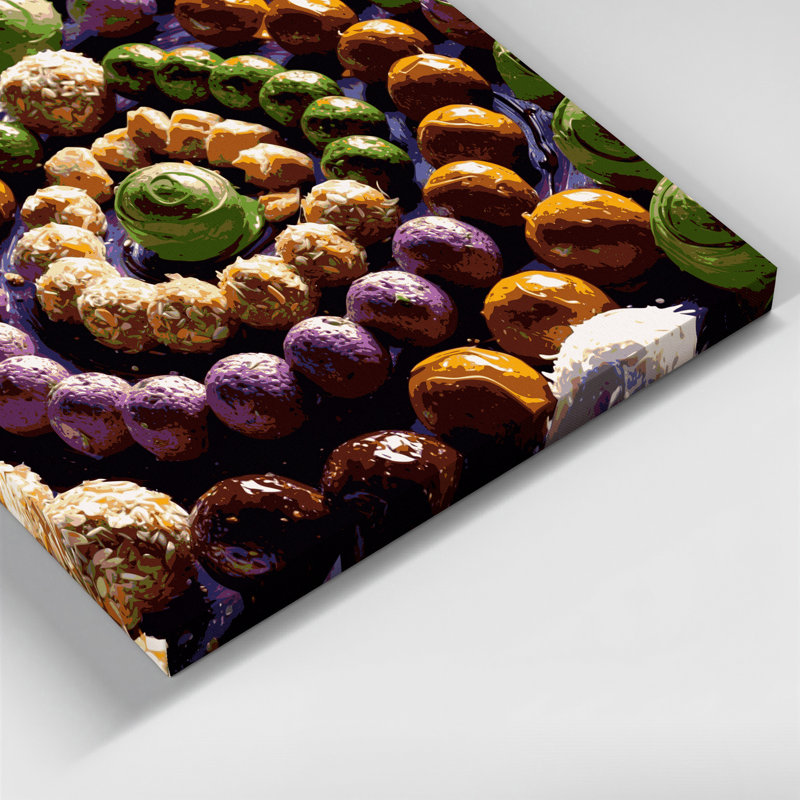 «Desserts Energy balles», art mural sur toile brune, H 24 po x l 36 po