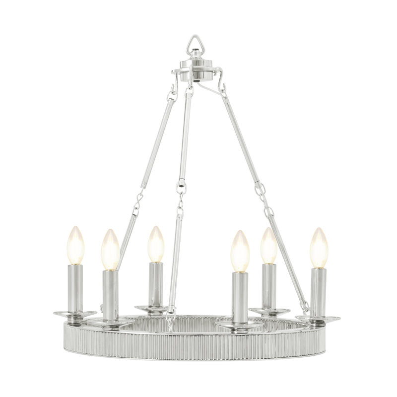 Lustre classique / traditionnel TA Illuminations, 6 lumières, H 22 po x l 20 po x P 20 po, Plaqué nickel