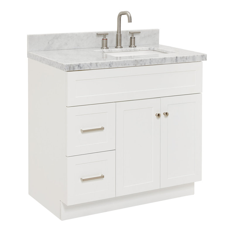 Ensemble de meuble-lavabo simple 37 po Hamlet, Blanc