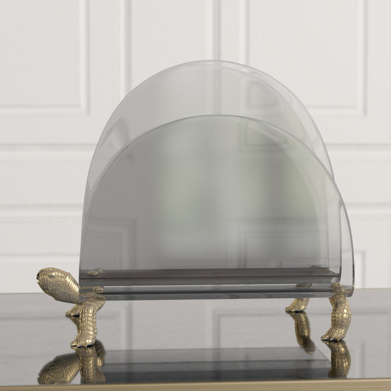 Tortoise Clear Acrylic Magazine Rack