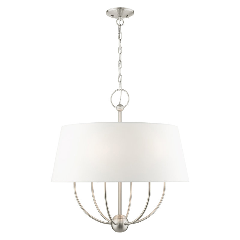 Antonya 6 - Light Dimmable Drum Chandelier, Brushed Nickel