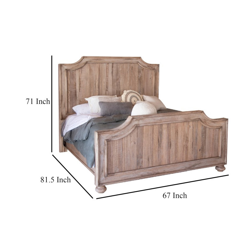 Genie Solid Wood Standard Bed, Queen