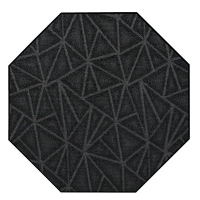 Tapis raffiné à imprimé raffiné noir