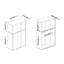 2 Sliding Doors Wardrobe 2 Drawer Bedroom Clothes Hanging Rail Grey Carcass with Black Doors Storage Cupboard-1786452269