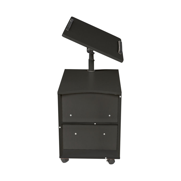 Aibne Nightstand Ebern Designs Table Top Color: Black