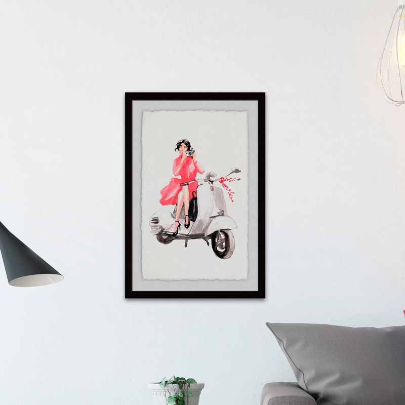 « le scooter photo », impression encadrée, H 12 po x l 8 po