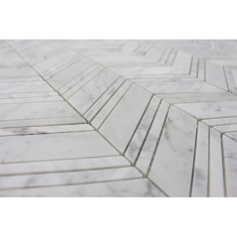 Marble Herringbone Mosaic Wall & Floor Tile