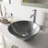 Giovanni 17" L x 17" W x 6" H Round Glass Vessel Bathroom Sink with 13" H Faucet-100495556-100495550