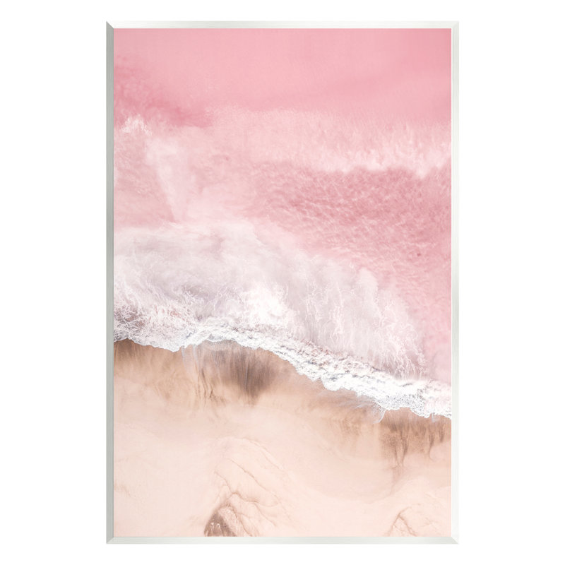 Conception d'art sur toile Stupell Industries, bord de mer rose par Sissi et Seb, H 19 po x l 13 po x P 0,5 po