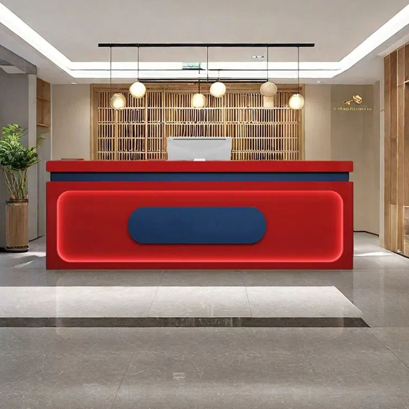 Orren Ellis Large Rectangular Country-Style Front Counter,Front desk ...
