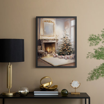Art des Fêtes de Noël - série 2 - CCxxxix, reproduction encadrée - bois massif
