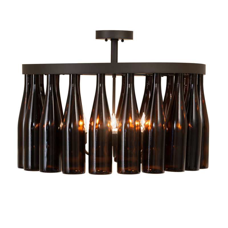 Lustre de 26 po de largeur pour bouteilles de vin de Toscane