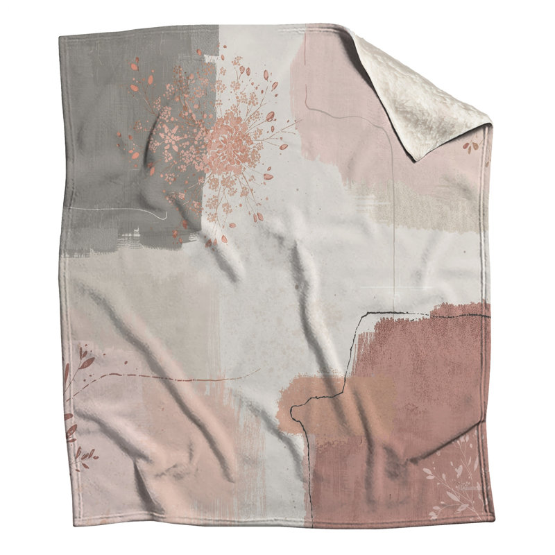 Couvertures florales d'art abstrait, L 60 po x H 80 po