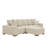Reyanne 130 " Corduroy L-Shaped Corner Sectional with Ottoman