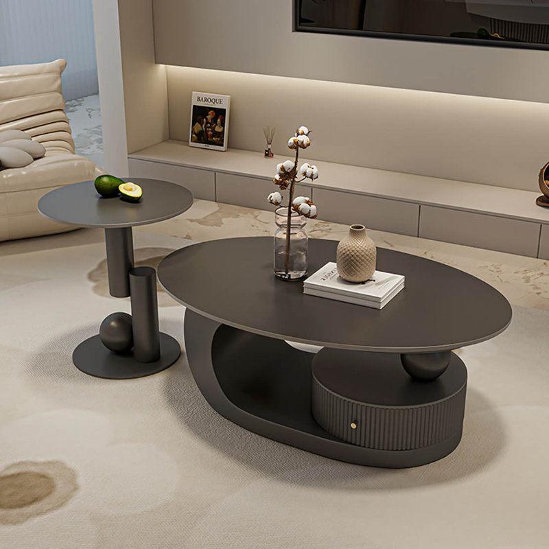 Table de bout Creative, H 15,7 po x L 47,2 po x l 23,6 po, Noir