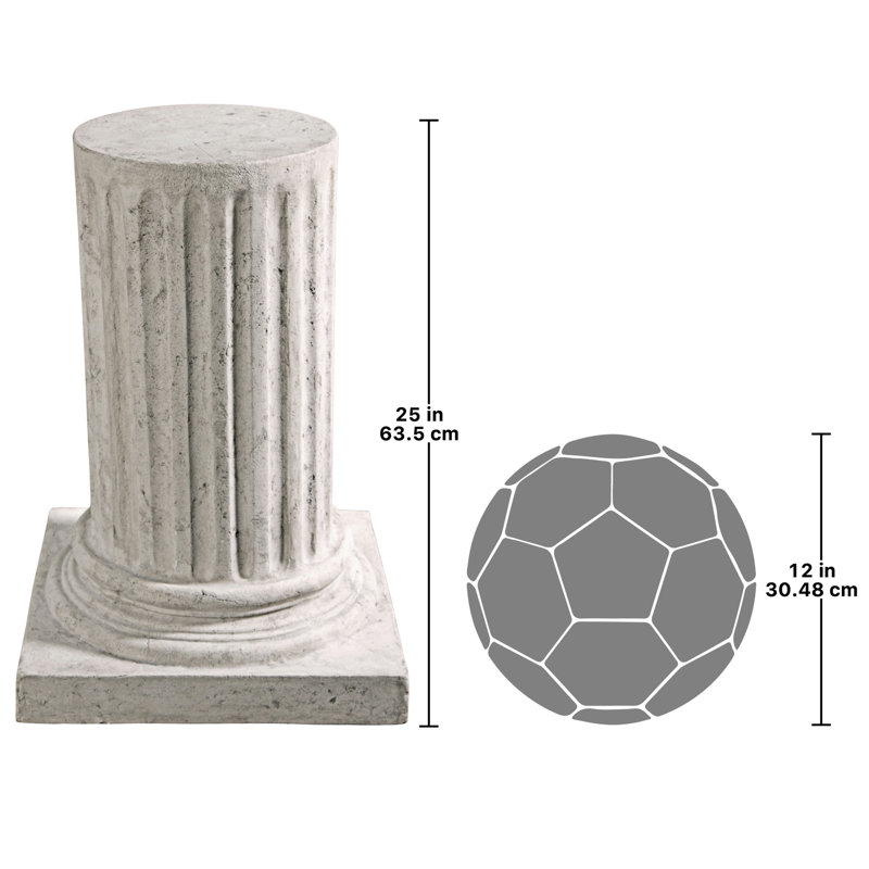 Piédestal colonne romaine Empire, H 25 po x l 17 po x P 17 po