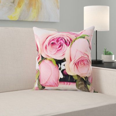 Housse et insert de coussin carré Roses