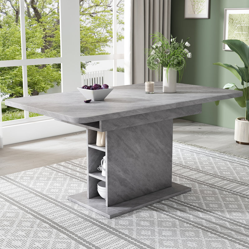 Extendable Dining Table, Grey