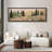 Tuscany Garden Abstract Landscape Framed Canvas Wall Art - Mediterranean-Inspired Floral Scene for Dining Room or Hallway-115165258-115165257