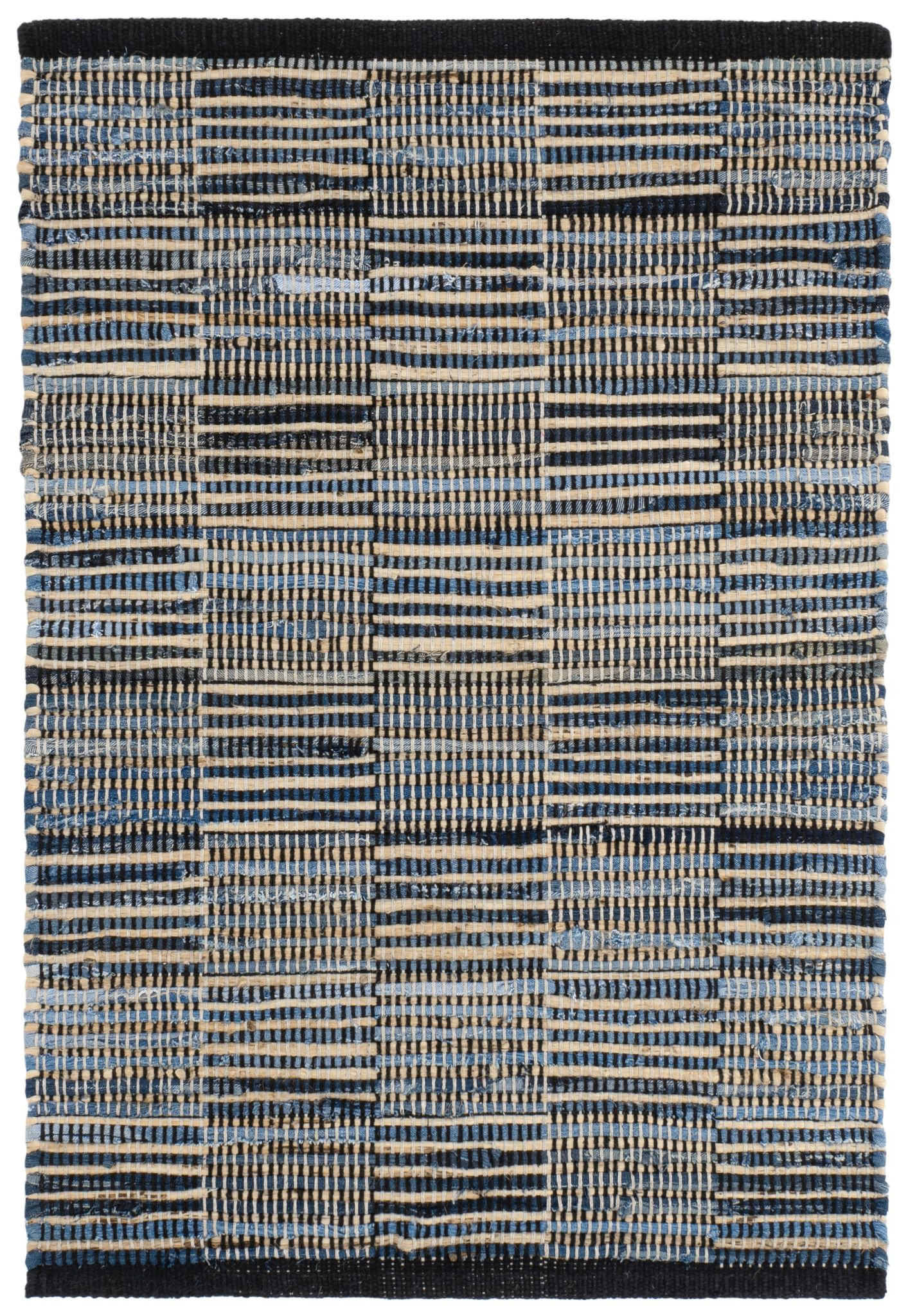 Dash and Albert Rugs Denim Rag Gridwork Blue Handwoven Cotton Rug | Wayfair