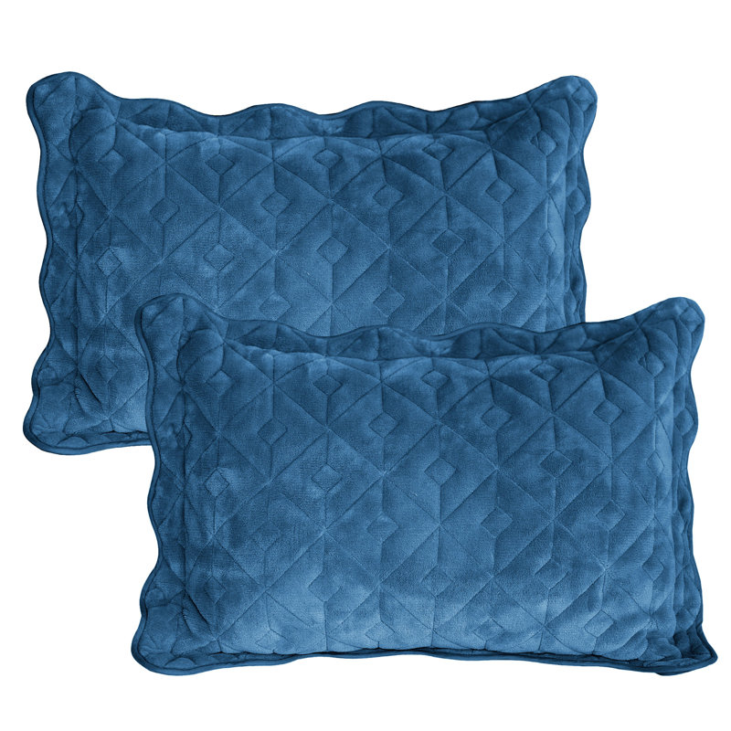 Ensemble de courtepointes carrées 4 pièces, Très grand, Bleu