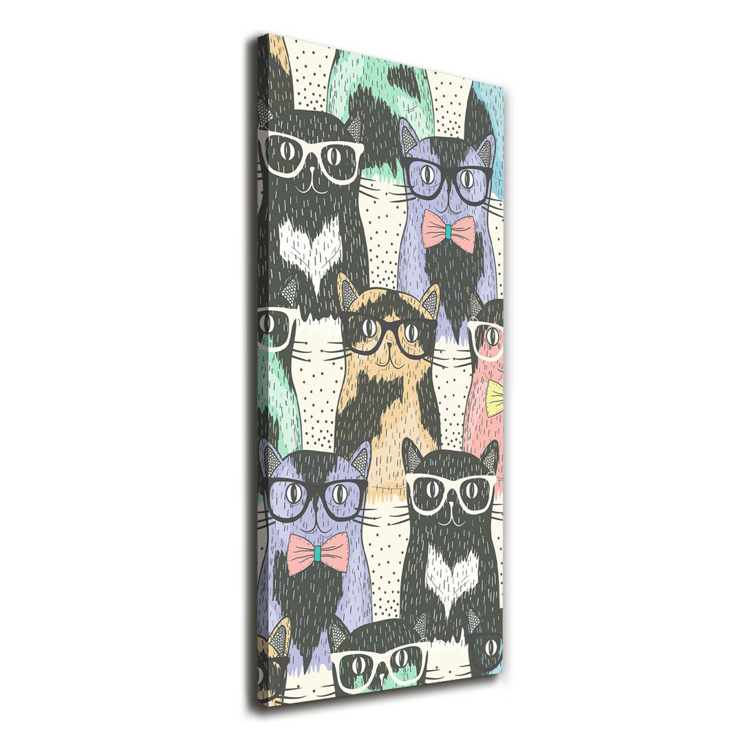 Katzen mit Brille - Kunstdrucke auf Leinwand - Wrapped Canvas