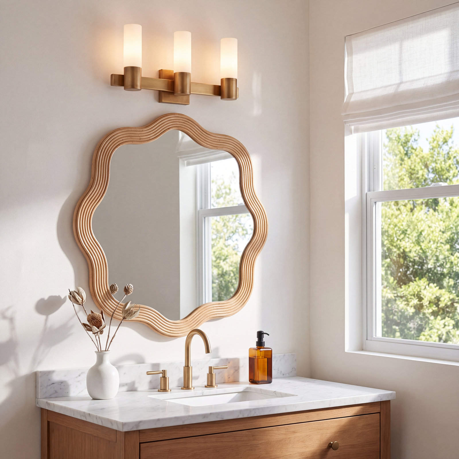Tremper 3 Light Frosted Dimmable Vanity Light