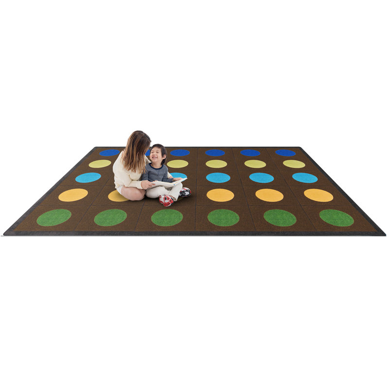 Tapis brun touffeté Lots of Dots, Rectangle 7 pi 8 po x 10 pi 9 po