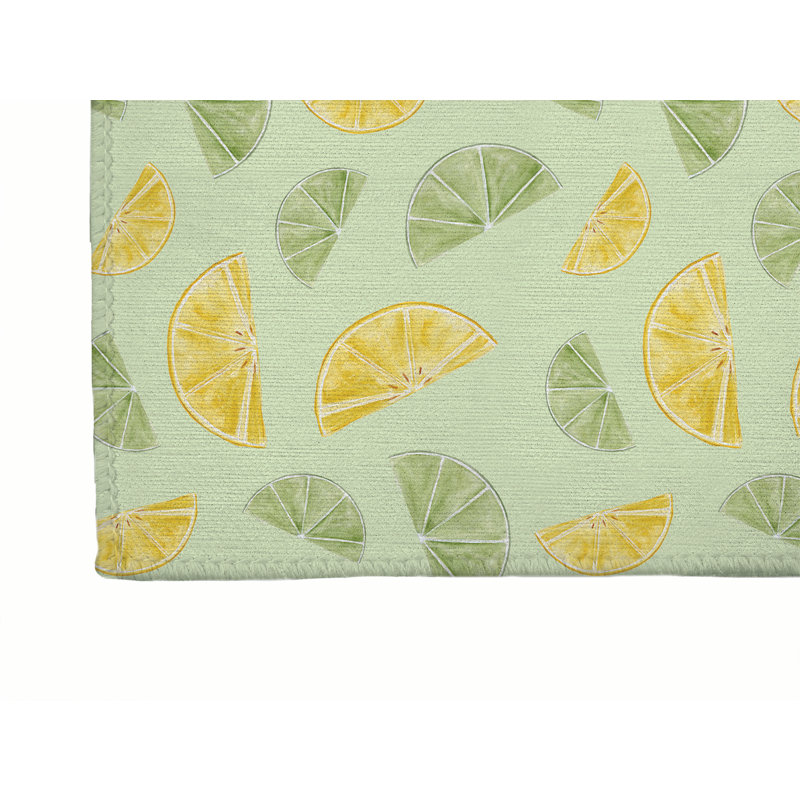 Tapis de bureau léger Summer Limes & Lemons, L 48 po x P 72 po, Limette