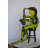 Green Frog Playing Saxophone Bronze Statue - Size: 23"L X 15"W X 30"H.