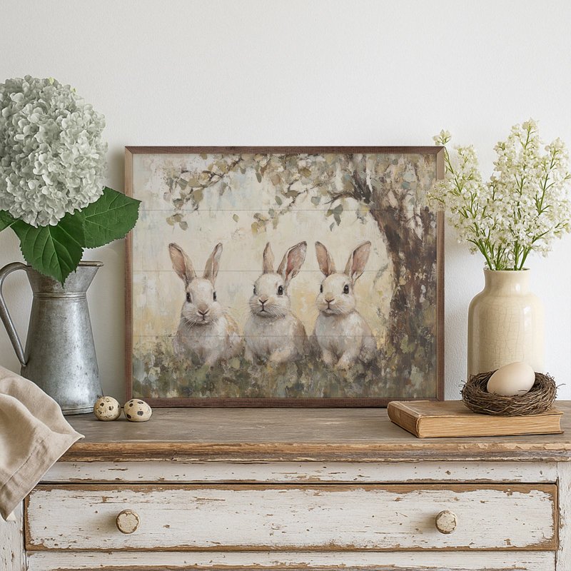 Fairytale Bunnies par Petals Prints Design, H 16 po x l 20 po