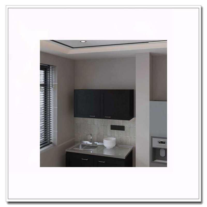 Armoire murale noire avec 2 portes, Noir