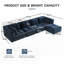 Canapé modulaire modulaire en velours côtelé, assise profonde, repose-pieds mobile, sans assemblage-654428138-654428139