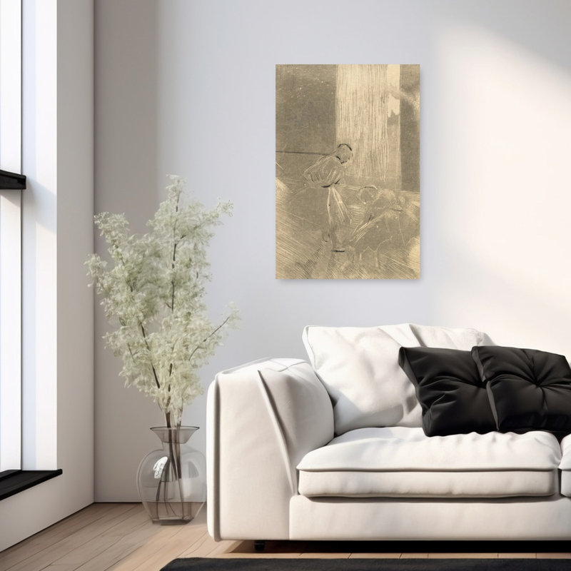 Deux danseuses, vers 1878-1879, estampe d'art mural abstraite contemporaine, H 36 po x l 24 po