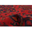 Tapis rouge foncé en laine noué à la main de conception unique 3 pi 3 po x 5 pi New Age Fosnot