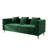 79" Modern 3 Seater Teddy Fleece Linen Blend Sofa With Gold Hardware Legs-98741460