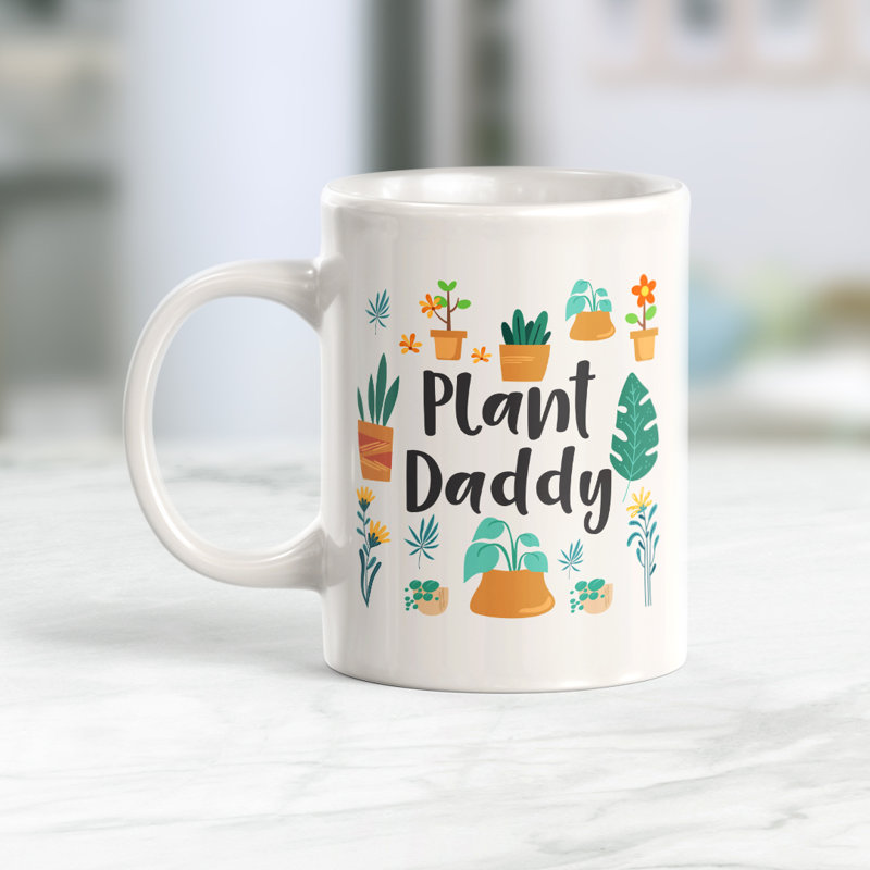 Tasse à café, 15 oz, Céramique, Plant Daddy - traduction : papa des plantes