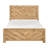 Adia King Size Bed, Chevron Patterned Headboard, Natural Brown-126034605
