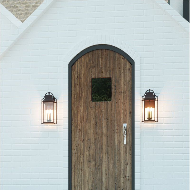 Lanterne murale d’extérieur en bronze Western Guillotte, H 21,25 po x l 10,5 po x P 9,5 po