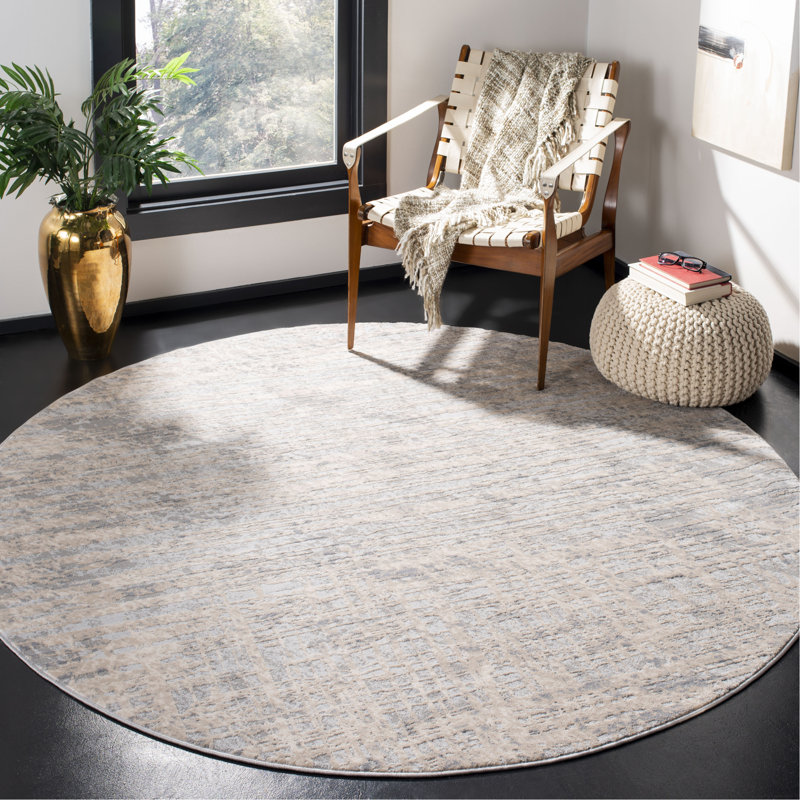 Keyra Performance Abstract Rug, Round 6'7"