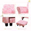 Lave Toddler Chair Kids Chair Wood Frame Footrest High Back Pink