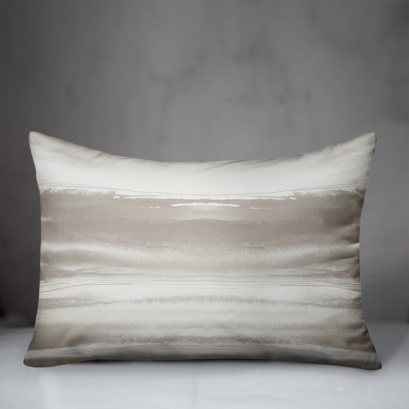 Abstract Outdoor Reversible Throw Pillow, Abstract 1, Gray
