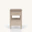 Table de chevet ouverte avec 2 tiroirs et tablettes ouvertes pour le rangement et la présentation de la chambre à coucher-552931854