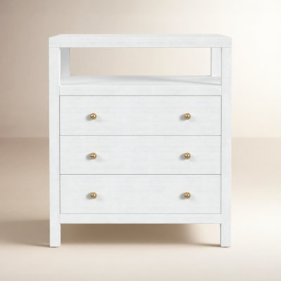 Celine 3-Drawer Acacia Nightstand