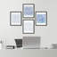 «Pastel Watercolor Blue Polygon Patterns», ensemble de 4 reproductions de cadres photo simples-97762723-97762724