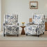Ameiah 74 cm W Upholstered Wing Back Manual Push Back Recliner with Naihead Trims
