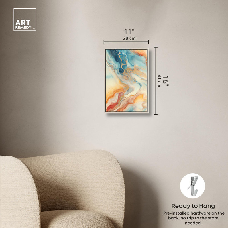 Art Remedy, Argent argent, Reproduction encadrée sans passe-partout, H 16 po x l 11 po x P 2 po